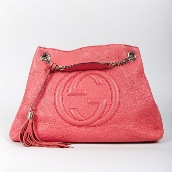 Gucci Handbags - Gucci Soho Tote Coral